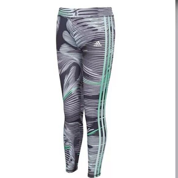 ADIDAS Toddler Girls Aero Ready  3-Stripes Tights leggings pants  3T New - Picture 2 of 3